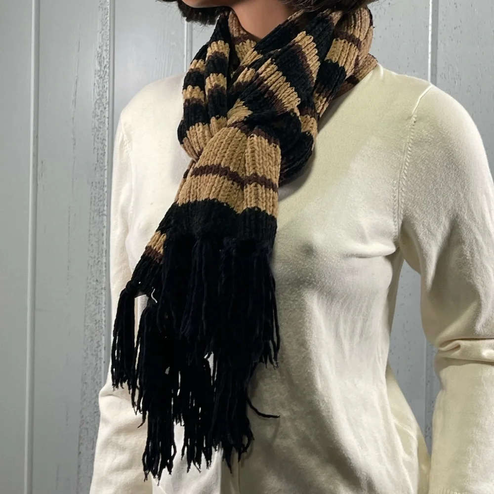 *Outbreak Women's Winter Fringe Hem Striped Scarf